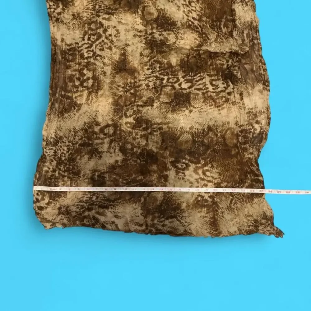 Brown snakeskin print lightweight oversized wrap